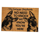 Maxbell Dog Door Mat Entry Rug Gift Entrance Door Mat for Indoor Outdoor Living Room 2 Dogs