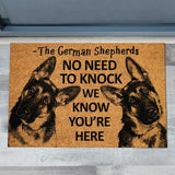 Maxbell Dog Door Mat Entry Rug Gift Entrance Door Mat for Indoor Outdoor Living Room 2 Dogs