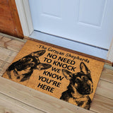 Maxbell Dog Door Mat Entry Rug Gift Entrance Door Mat for Indoor Outdoor Living Room 2 Dogs