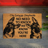 Maxbell Dog Door Mat Entry Rug Gift Entrance Door Mat for Indoor Outdoor Living Room 2 Dogs