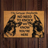 Maxbell Dog Door Mat Entry Rug Gift Entrance Door Mat for Indoor Outdoor Living Room 2 Dogs