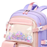 Maxbell Girls Backpack Multi Pockets School Bag for Teens College Students Commuting Purple