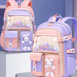 Maxbell Girls Backpack Multi Pockets School Bag for Teens College Students Commuting Purple