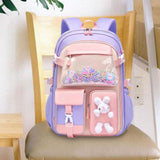 Maxbell Girls Backpack Multi Pockets School Bag for Teens College Students Commuting Purple
