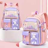 Maxbell Girls Backpack Multi Pockets School Bag for Teens College Students Commuting Pink
