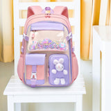 Maxbell Girls Backpack Multi Pockets School Bag for Teens College Students Commuting Pink