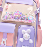 Maxbell Girls Backpack Multi Pockets School Bag for Teens College Students Commuting Pink