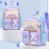 Maxbell Girls Backpack Multi Pockets School Bag for Teens College Students Commuting Blue