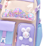 Maxbell Girls Backpack Multi Pockets School Bag for Teens College Students Commuting Blue