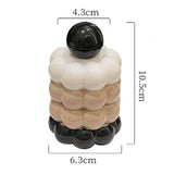 Maxbell Toothpick Box Durable Egg Bathroom Canister for Bathroom Vanity Table Ball Black