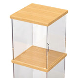 Maxbell Clear Acrylic Display Case for Collectibles Dolls Action Figure Display Case 2 Layer S