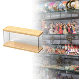 Maxbell Clear Acrylic Display Case for Collectibles Dolls Action Figure Display Case 1 Layer 30cm