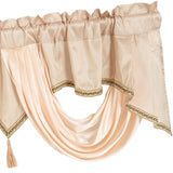 Maxbell Maxbell Rod Pocket Curtain Valance Decor Short Curtain for Bathroom Bedroom Basement Champagne