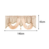 Maxbell Maxbell Rod Pocket Curtain Valance Decor Short Curtain for Bathroom Bedroom Basement Champagne