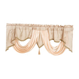 Maxbell Maxbell Rod Pocket Curtain Valance Decor Short Curtain for Bathroom Bedroom Basement Champagne