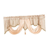 Maxbell Maxbell Rod Pocket Curtain Valance Decor Short Curtain for Bathroom Bedroom Basement Champagne