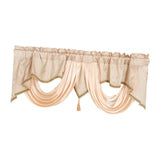 Maxbell Maxbell Rod Pocket Curtain Valance Decor Short Curtain for Bathroom Bedroom Basement Champagne