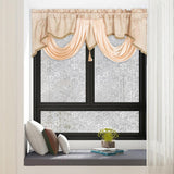 Maxbell Maxbell Rod Pocket Curtain Valance Decor Short Curtain for Bathroom Bedroom Basement Champagne