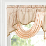 Maxbell Maxbell Rod Pocket Curtain Valance Decor Short Curtain for Bathroom Bedroom Basement Champagne