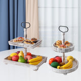 Maxbell Maxbell Tiered Tray Tableware Dessert Holder Serving Tray for Baking Gatherings Home Round