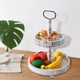 Maxbell Maxbell Tiered Tray Tableware Dessert Holder Serving Tray for Baking Gatherings Home Round
