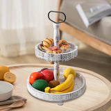 Maxbell Maxbell Tiered Tray Tableware Dessert Holder Serving Tray for Baking Gatherings Home Round