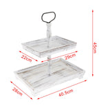 Maxbell Maxbell Tiered Tray Tableware Dessert Holder Serving Tray for Baking Gatherings Home Rectangle