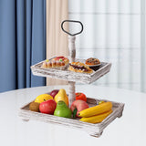 Maxbell Maxbell Tiered Tray Tableware Dessert Holder Serving Tray for Baking Gatherings Home Rectangle
