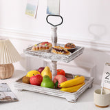 Maxbell Maxbell Tiered Tray Tableware Dessert Holder Serving Tray for Baking Gatherings Home Rectangle
