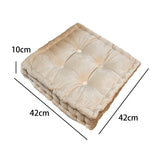 Maxbell Floor Pillow Chair Cushion Square Floor Cushion for Yoga Balcony Living Room White