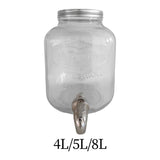 Maxbell Maxbell Glass Drink Dispenser Portable Beverage Dispenser for Tea Fridge Anniversary 4L 10cmx15cmx25cm
