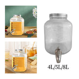 Maxbell Maxbell Glass Drink Dispenser Portable Beverage Dispenser for Tea Fridge Anniversary 4L 10cmx15cmx25cm
