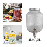Maxbell Maxbell Glass Drink Dispenser Portable Beverage Dispenser for Tea Fridge Anniversary 4L 10cmx15cmx25cm