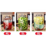 Maxbell Maxbell Glass Drink Dispenser Portable Beverage Dispenser for Tea Fridge Anniversary 4L 10cmx15cmx25cm