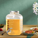 Maxbell Maxbell Glass Drink Dispenser Portable Beverage Dispenser for Tea Fridge Anniversary 4L 10cmx15cmx25cm