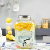 Maxbell Maxbell Glass Drink Dispenser Portable Beverage Dispenser for Tea Fridge Anniversary 5L 10.5cmx17cmx27cm