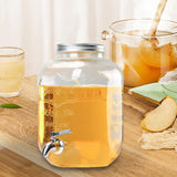 Maxbell Maxbell Glass Drink Dispenser Portable Beverage Dispenser for Tea Fridge Anniversary 8L 14cmx19cmx32cm