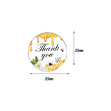 Maxbell Maxbell 10Pcs Honey Bee Thank You Stickers Round for Gift Packaging Festival Wedding