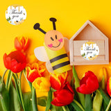 Maxbell Maxbell 10Pcs Honey Bee Thank You Stickers Round for Gift Packaging Festival Wedding