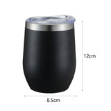 Maxbell Maxbell Insulated Cup Thermal Cup Coffee Mug with Lid for Cold Hot Drinks Water Iced black