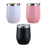Maxbell Maxbell Insulated Cup Thermal Cup Coffee Mug with Lid for Cold Hot Drinks Water Iced black