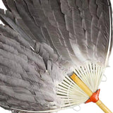 Maxbell Maxbell Ancient Chinese Zhuge Liang Feather Fan Decor Men for Festival Dance Holiday Style A
