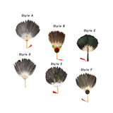 Maxbell Maxbell Ancient Chinese Zhuge Liang Feather Fan Decor Men for Festival Dance Holiday Style A