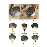 Maxbell Maxbell Ancient Chinese Zhuge Liang Feather Fan Decor Men for Festival Dance Holiday Style A