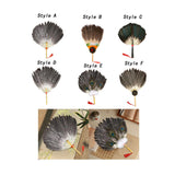 Maxbell Maxbell Ancient Chinese Zhuge Liang Feather Fan Decor Men for Festival Dance Holiday Style A