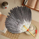 Maxbell Maxbell Ancient Chinese Zhuge Liang Feather Fan Decor Men for Festival Dance Holiday Style A