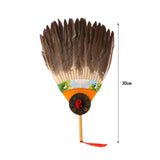 Maxbell Maxbell Ancient Chinese Zhuge Liang Feather Fan Decor Men for Festival Dance Holiday Style B