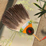 Maxbell Maxbell Ancient Chinese Zhuge Liang Feather Fan Decor Men for Festival Dance Holiday Style B