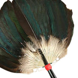 Maxbell Maxbell Ancient Chinese Zhuge Liang Feather Fan Decor Men for Festival Dance Holiday Style C