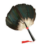 Maxbell Maxbell Ancient Chinese Zhuge Liang Feather Fan Decor Men for Festival Dance Holiday Style C